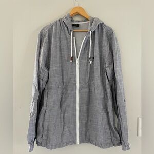 Men's Oakley Gray Hooded Windbreaker Jacket